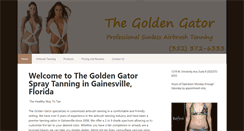Desktop Screenshot of goldengatorspraytanning.com