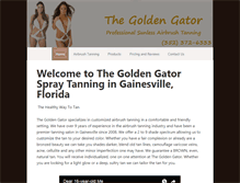 Tablet Screenshot of goldengatorspraytanning.com
